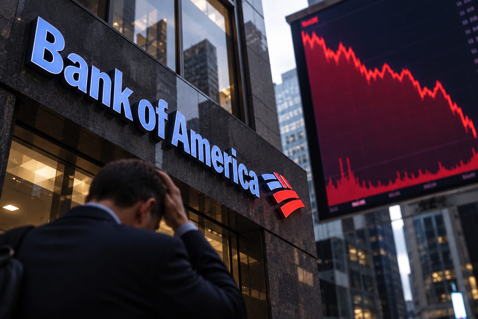 Bank of America faces its worst earnings-day stock collapse in 16 years after $1.2 billion fine