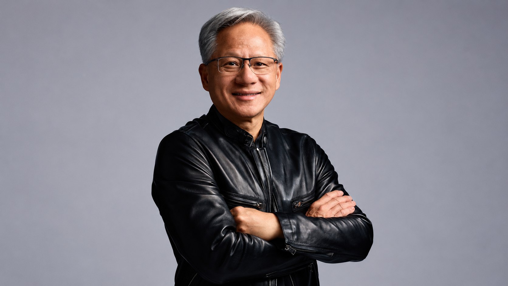 AI-assisted editorial adaptation of Nvidia's official portrait of Jensen Huang, founder and CEO.