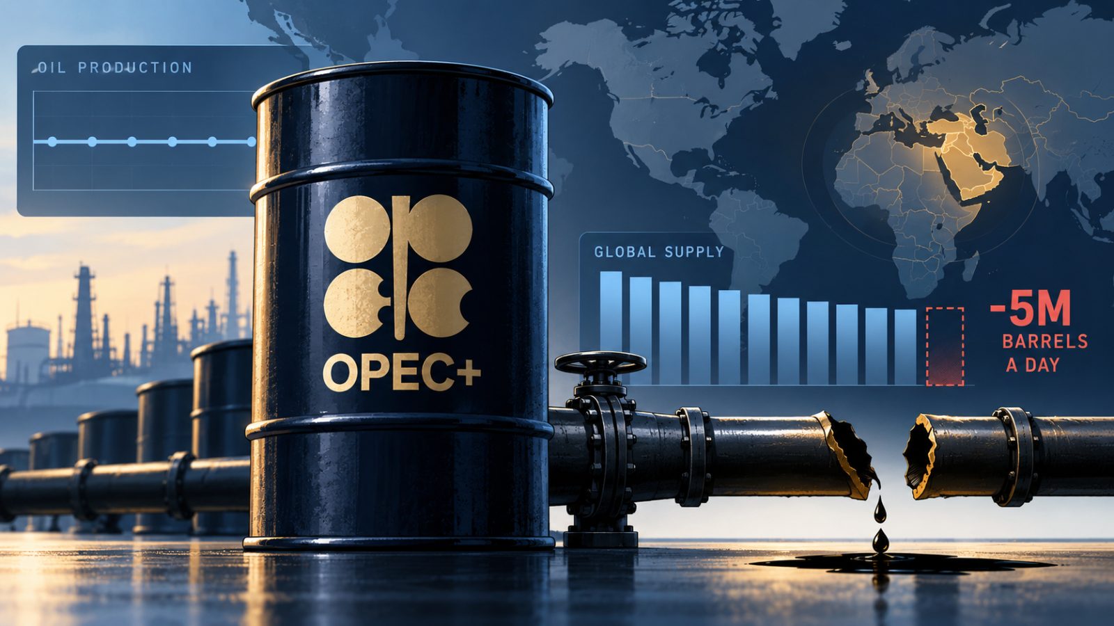 OPEC+ freezes oil output again as Iran war leaves producers 5 million barrels a day short