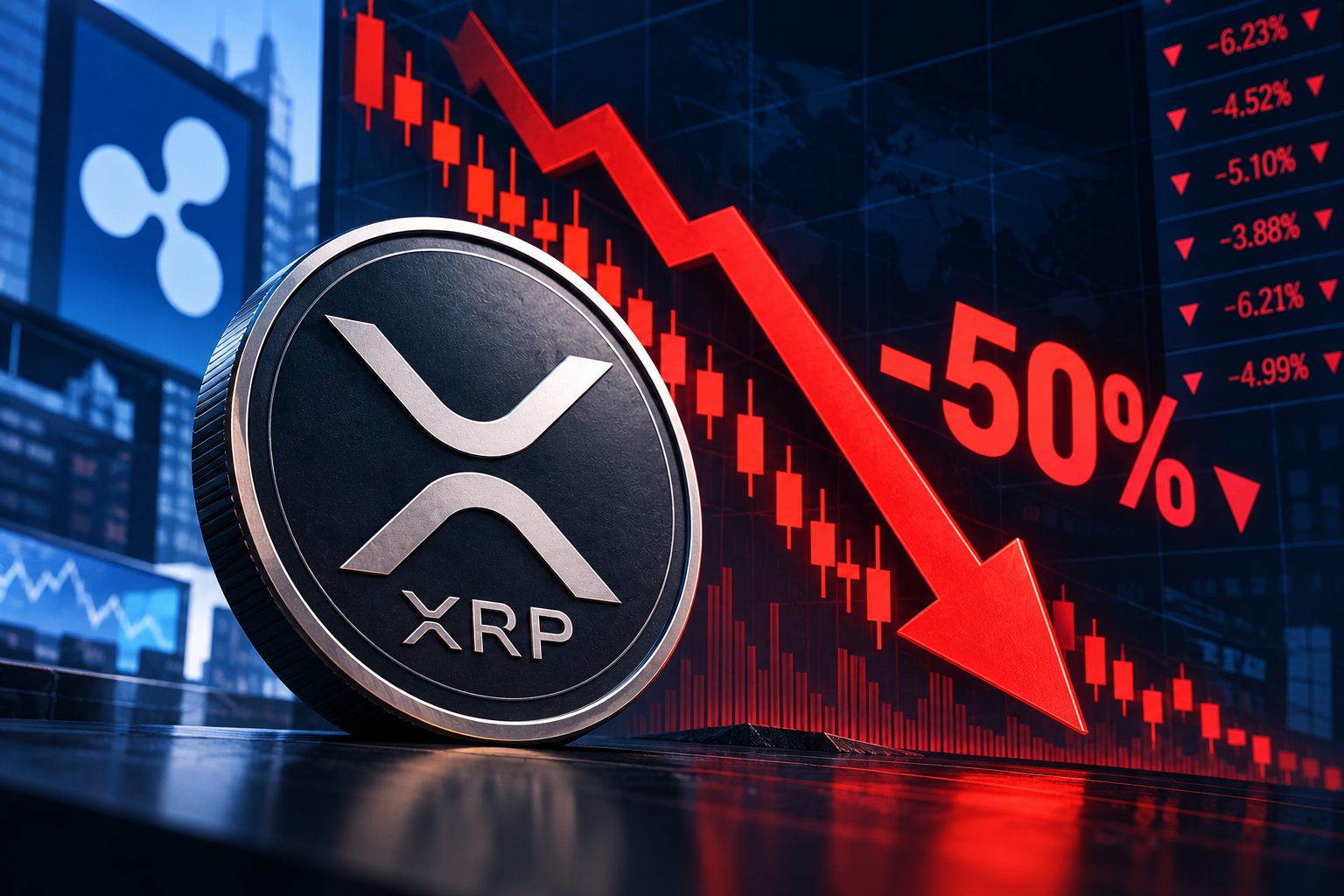 This is why XRP down by over 50% in a year